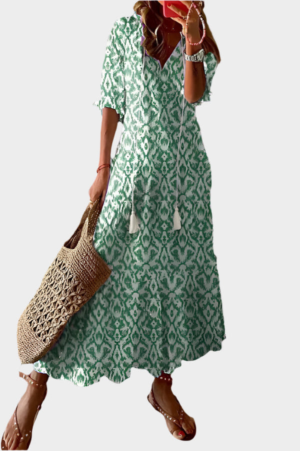 Vestido vintage con escote en V