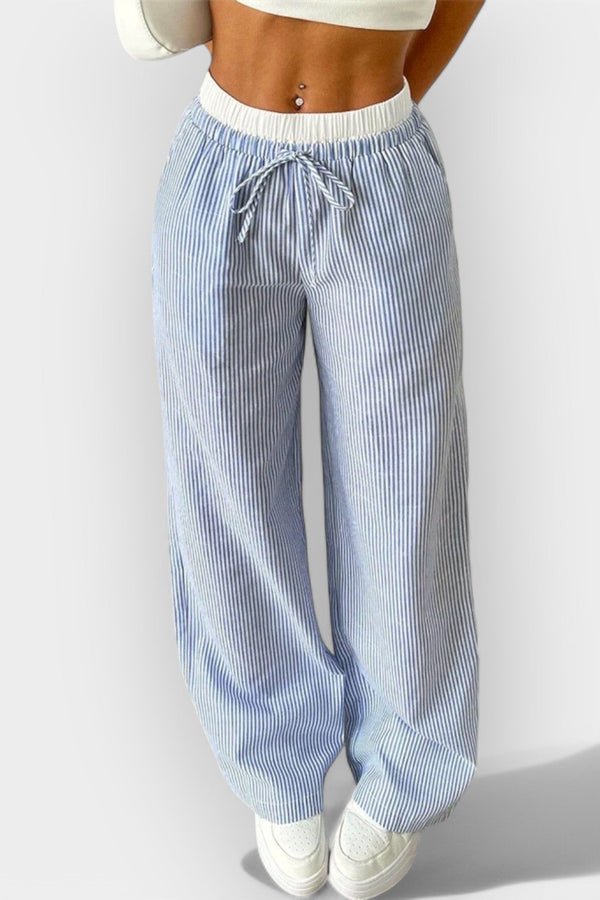 Pantalones anchos de rayas