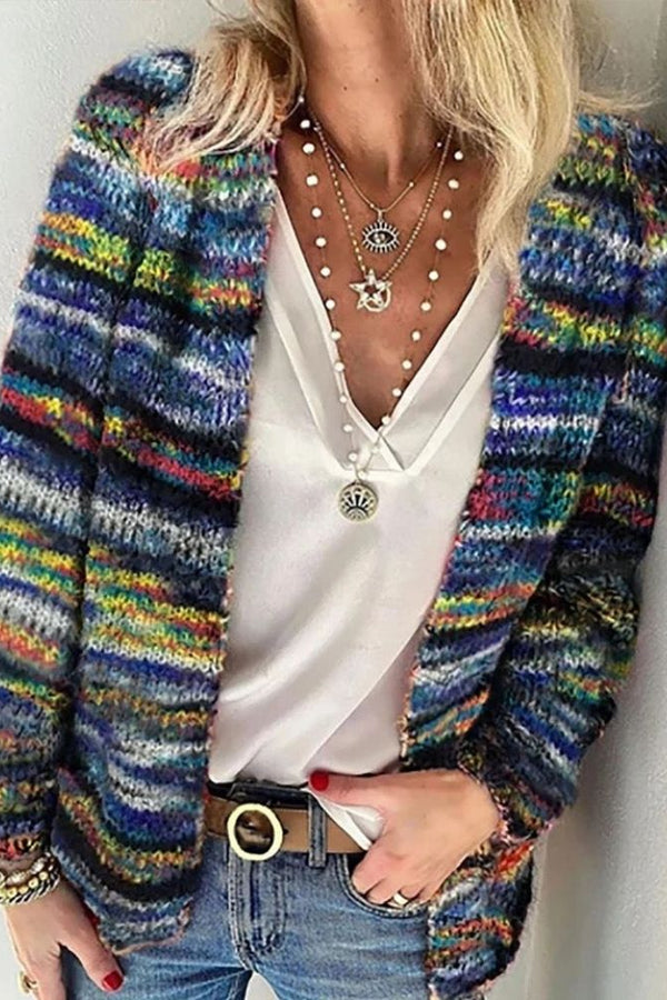 Sarai - Chaqueta tipo cárdigan de imitación de suéter