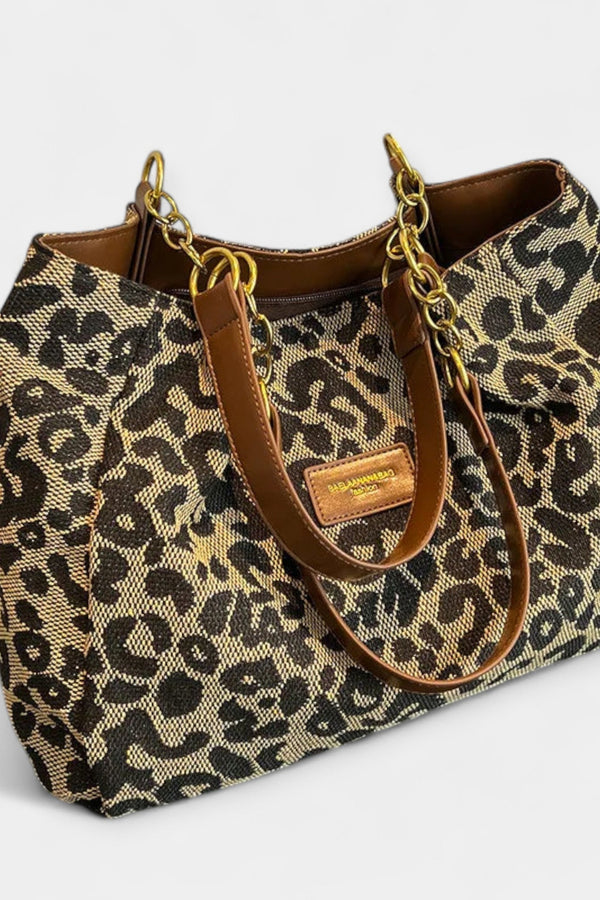 Bolso de hombro con estampado animal