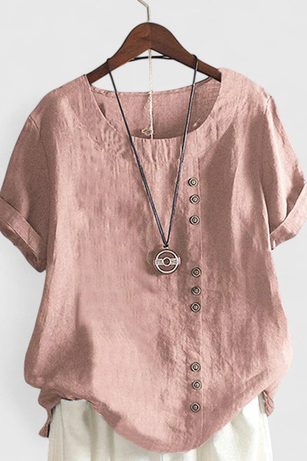 Elisavie | Blusa cómoda de manga corta