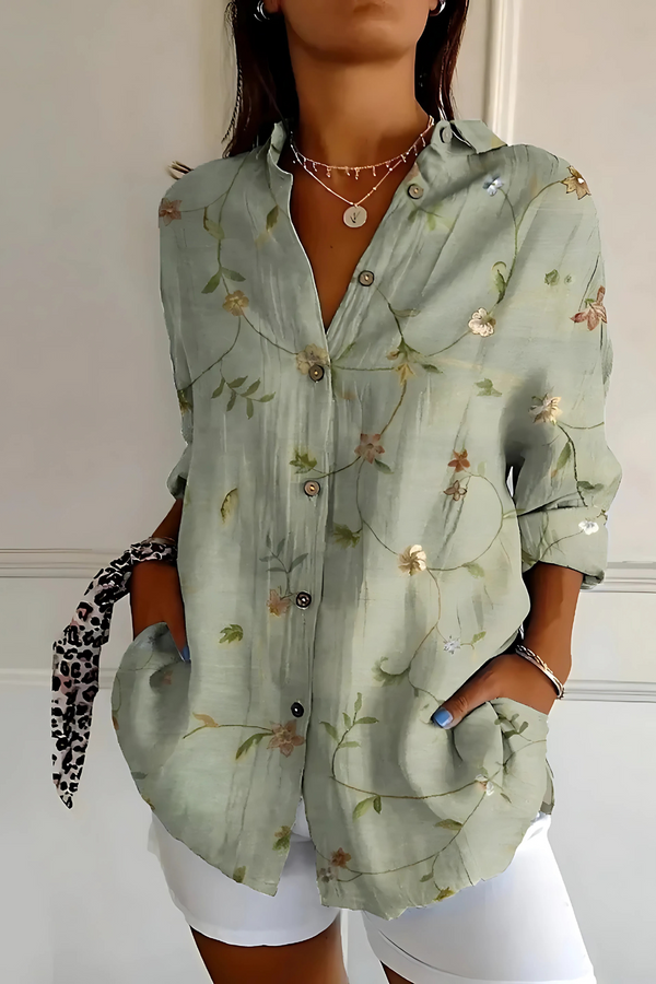 Viviana | Blusa con ondas florales