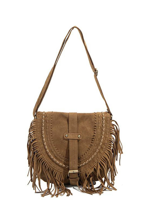 Riley™ - Bolso hecho a mano con flecos y hebilla