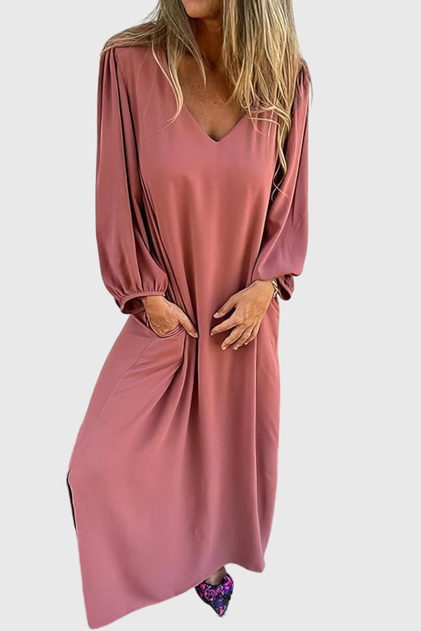 Carol™ - Vestido largo bohemio con bolsillos