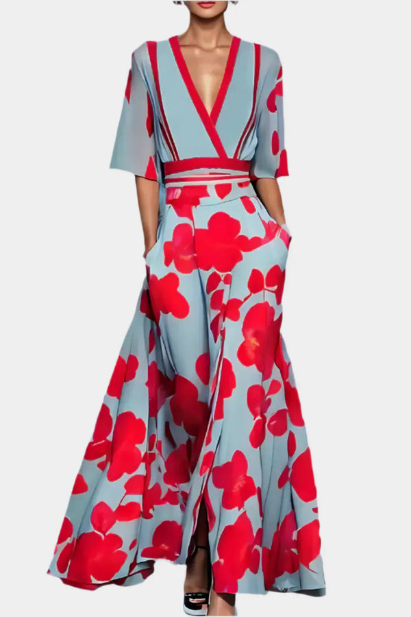 Vestido relajado de rayas con bolsillos