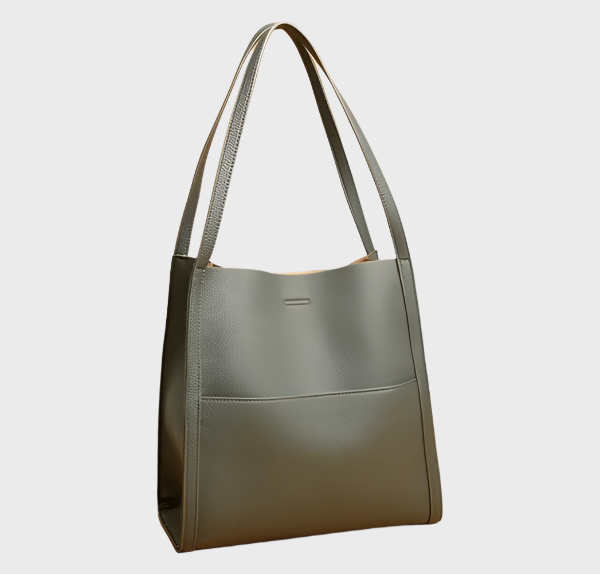 Bolso de hombro clásico de cuero