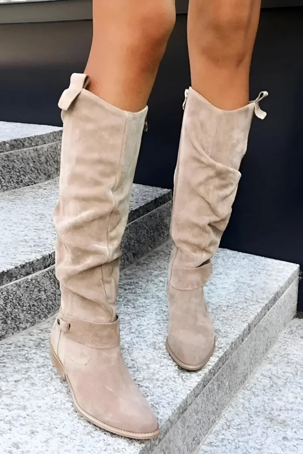 Reverie - Elegantes botas de ante hasta la rodilla