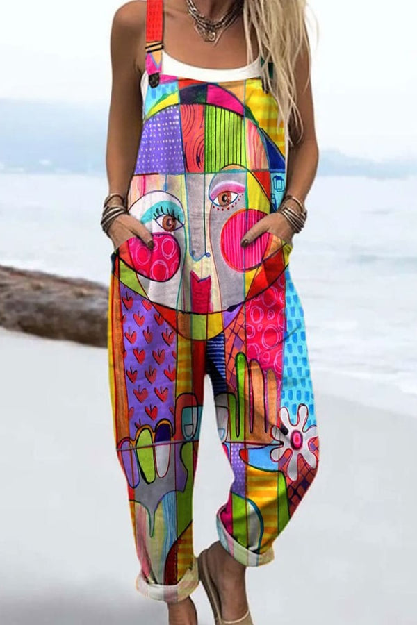 Mono de mujer - Diseño floral vintage, comodidad y estilo con piernas anchas