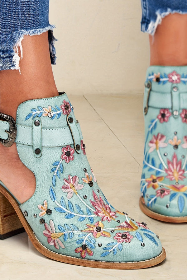 Rosine | Botines vintage con estampado floral