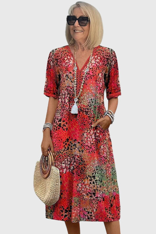 Bella | Elegante vestido midi floral