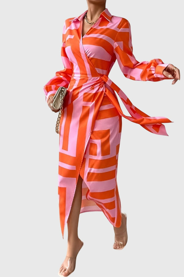 Everly™ | Elegante vestido cruzado con estampado