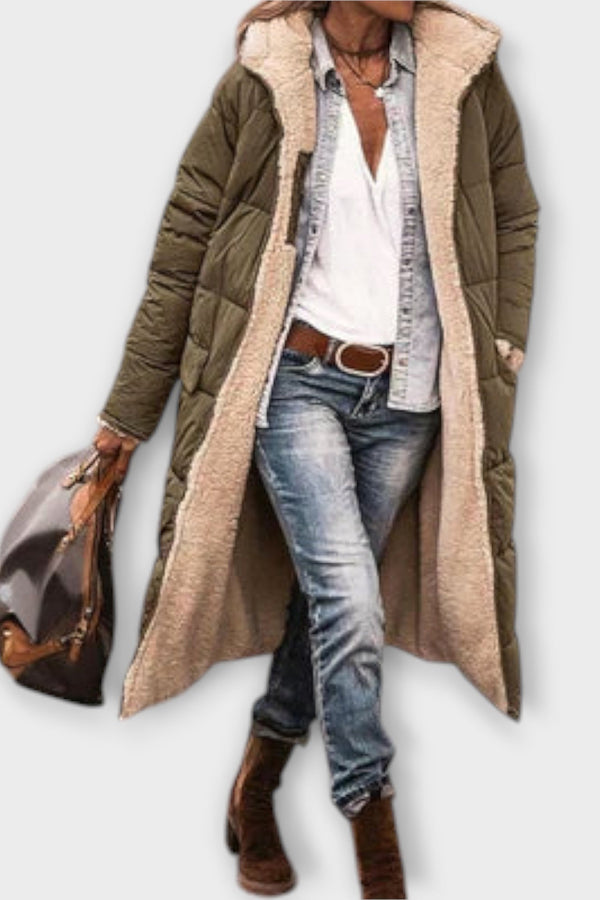 Kora - Abrigo acogedor con forro de piel