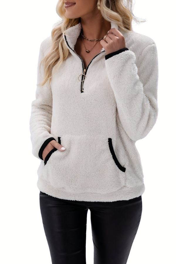 Rosely | Sudadera polar de borreguito con media cremallera