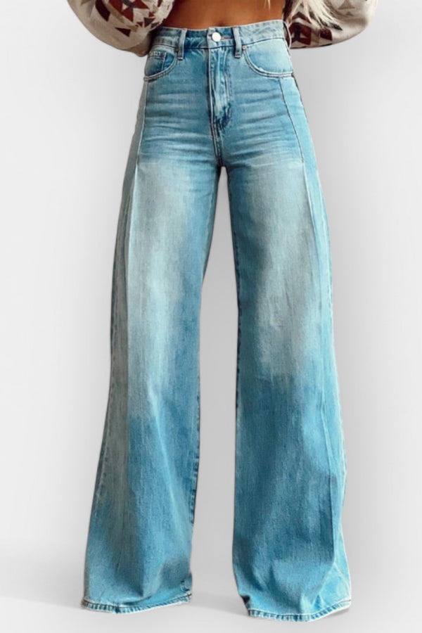 Pantalones de pierna ancha con diseño acampanado