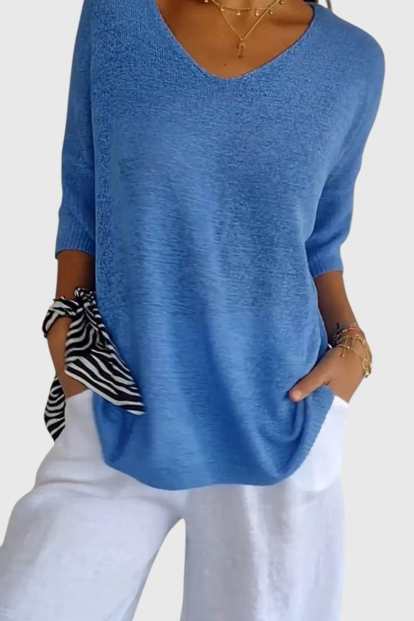 Cassandra™ | Elegante top con cuello en V