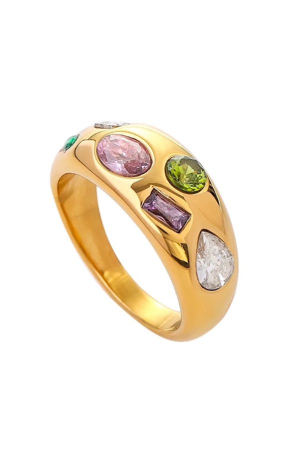 Anillo de paleta de oro