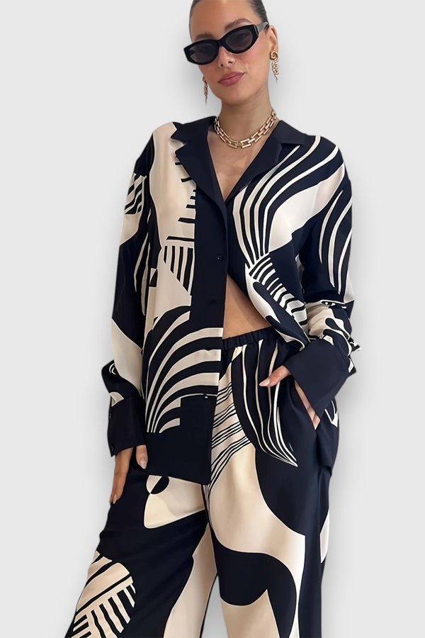 Conjunto de dos piezas con elegante diseño geométrico