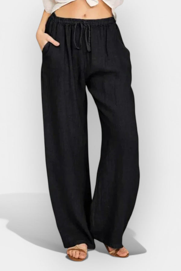 Pantalones aireados de lino de verano