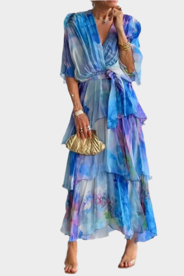 Vestido con escote en V profundo