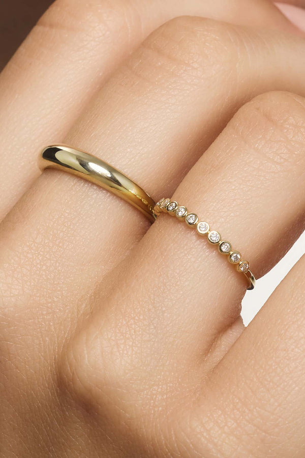 Anillo de burbuja de diamantes | Oro