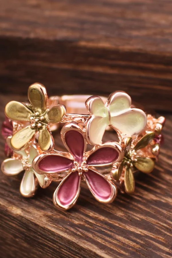 ANILLO DE ESMALTE ROSA MARGARITA