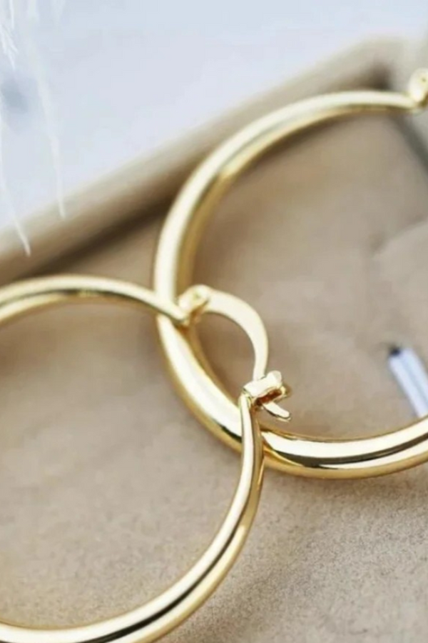 PENDIENTES DE ARO GRANDES DE ORO