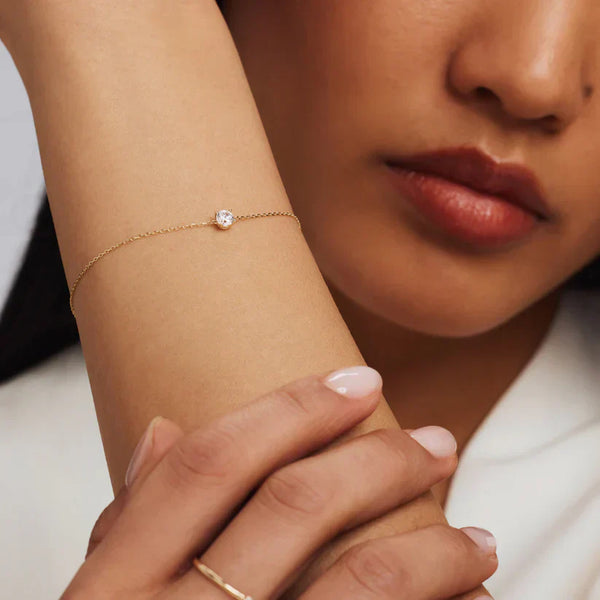 Pulsera Cléa de moissanita | Oro