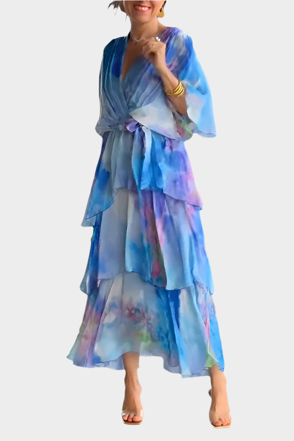 Vestido con escote en V profundo