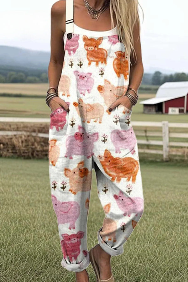Mono de mujer con diseño floral vintage, piernas anchas y estilo.