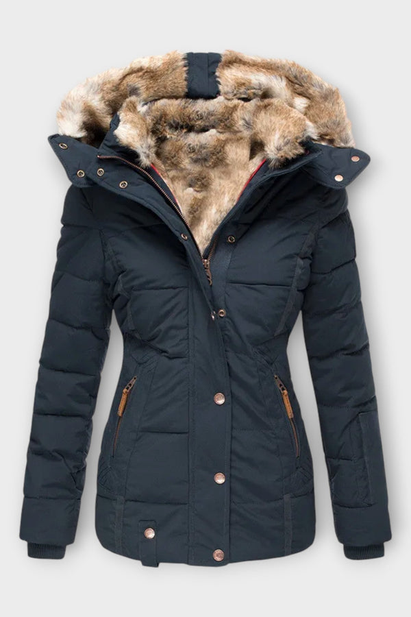 Emine - Chaqueta acogedora con forro de piel sintética