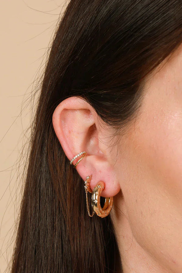 Pendientes de aro cósmicos | Oro