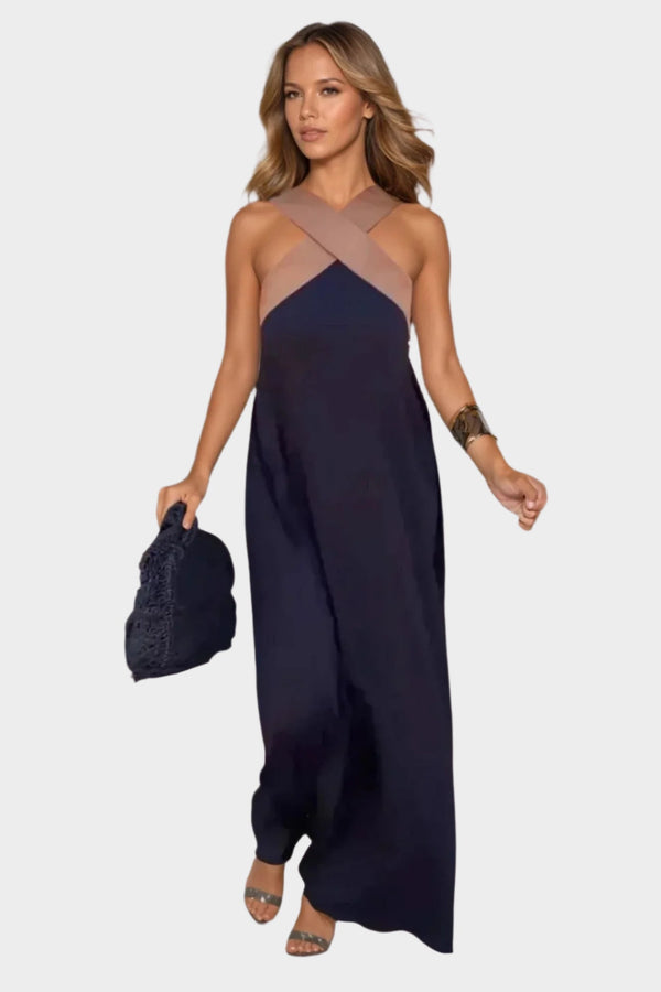 Vestido elegante con escote abierto