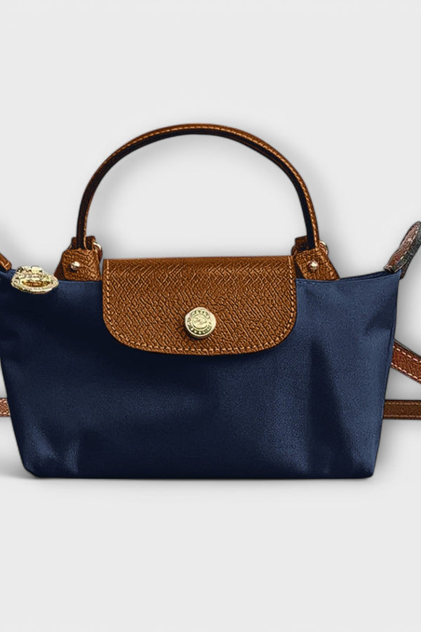 Bolso de hombro bicolor