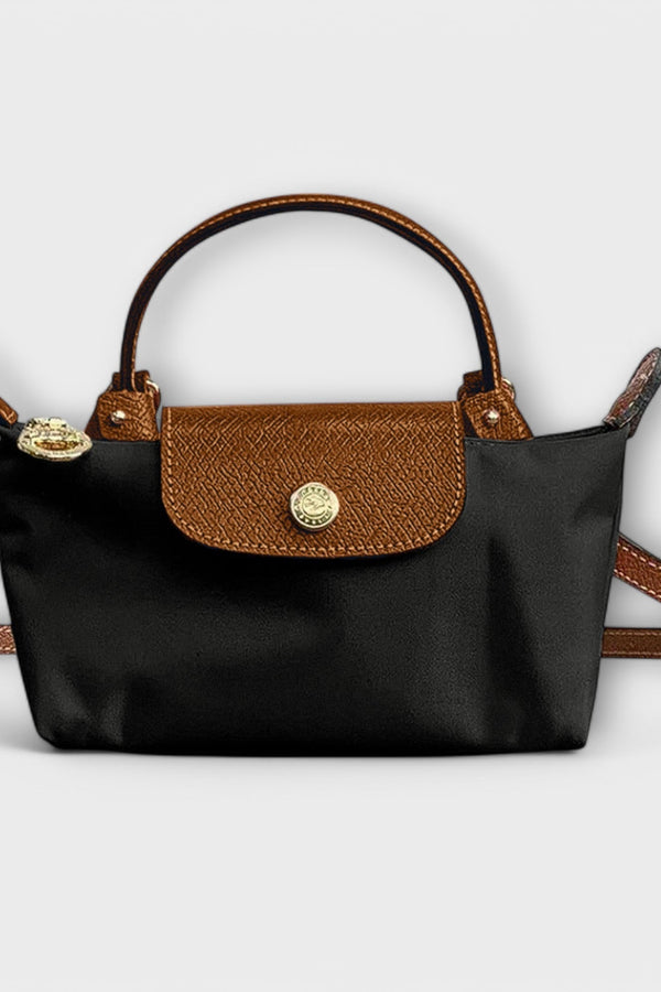 Bolso de hombro bicolor