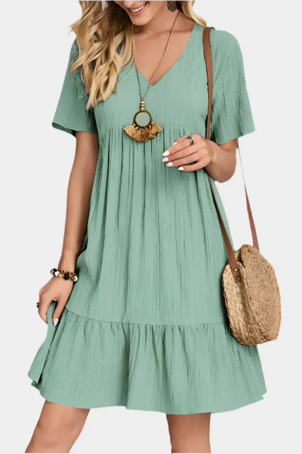 Elegante minivestido con rayas