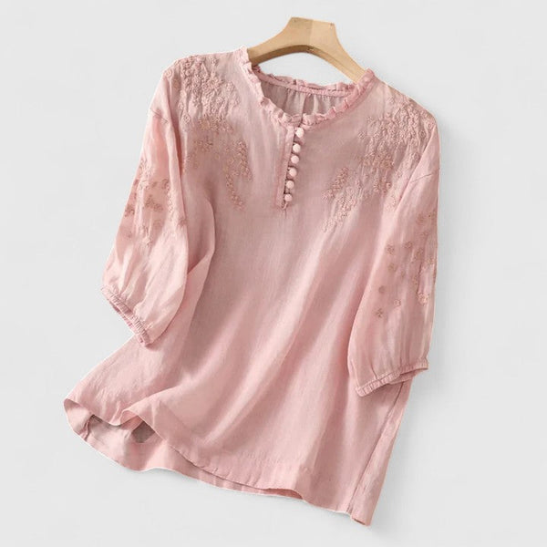 Vasilene | Blusa elegante con botones al frente