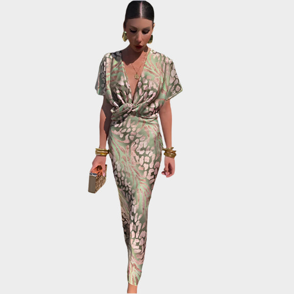 Vestido con textura brillante