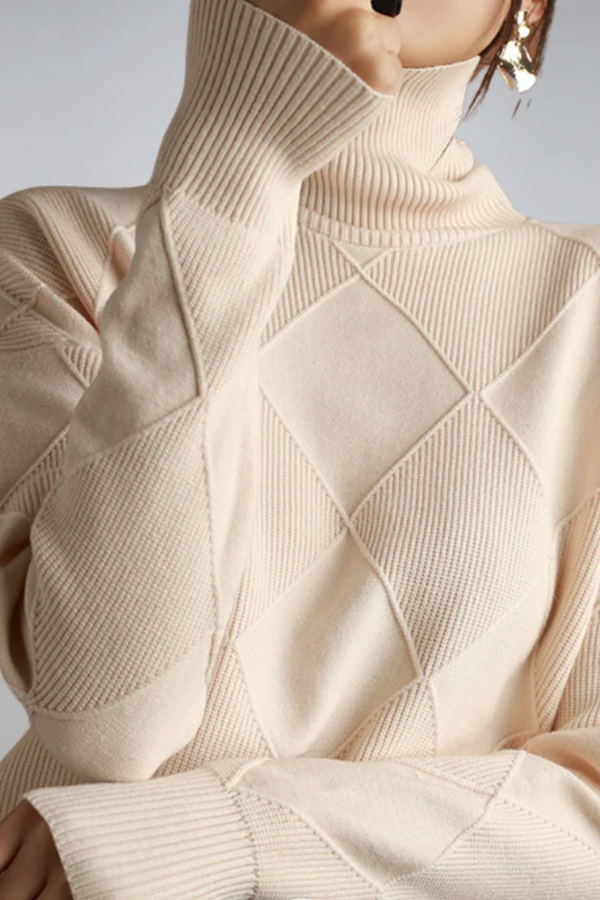 Bella - Suéter acogedor de cuello alto