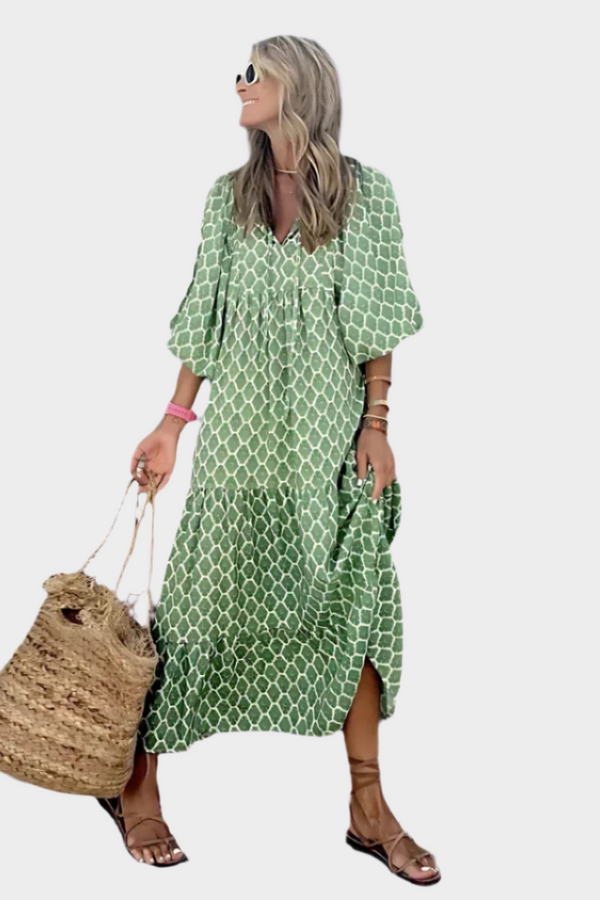 Vestido geométrico y aireado