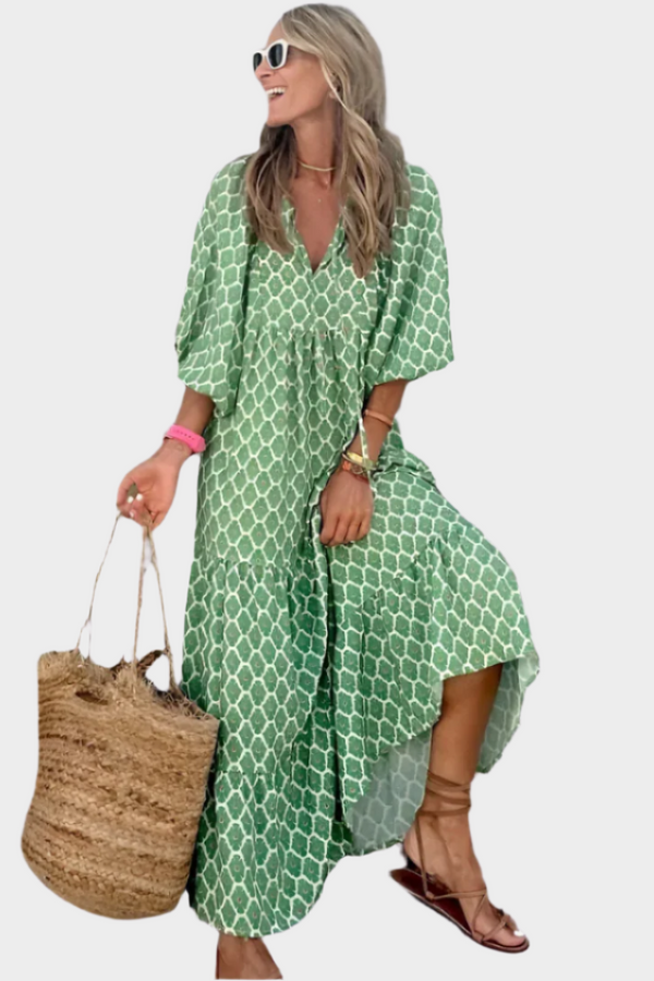 Vestido geométrico y aireado