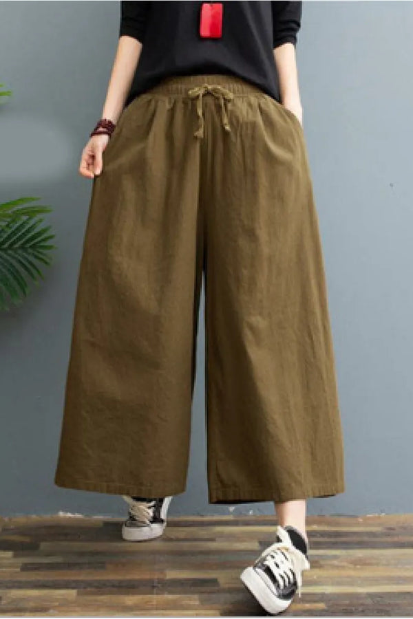 AMELINA – PANTALÓN DE LINO CON PLISADO Y AJUSTE CÓMODO