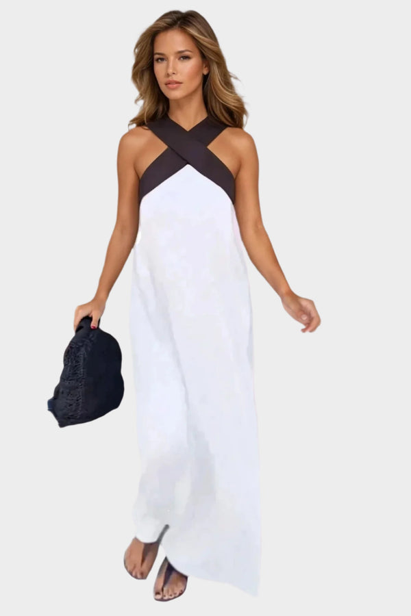 Vestido elegante con escote abierto