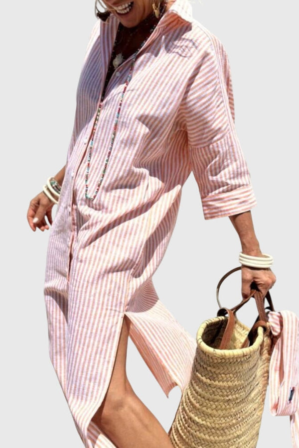 Ellen™ | Vestido clásico de rayas