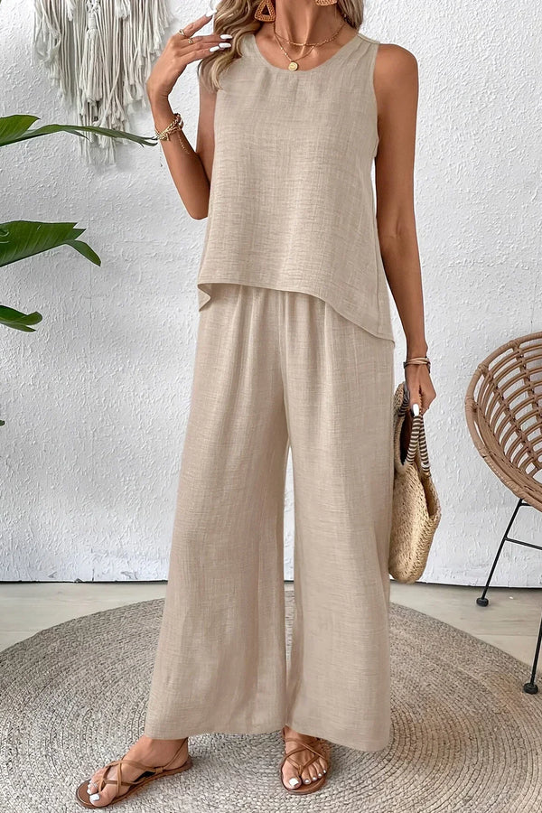 ELOWEN – PAR DE CAMISETA Y PANTALÓN CHIC PARA TODO EL DÍA