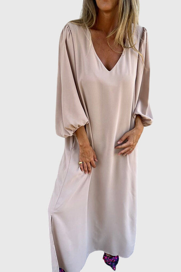 Carol™ - Vestido largo bohemio con bolsillos