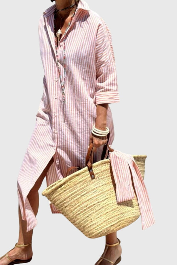 Ellen™ | Vestido clásico de rayas