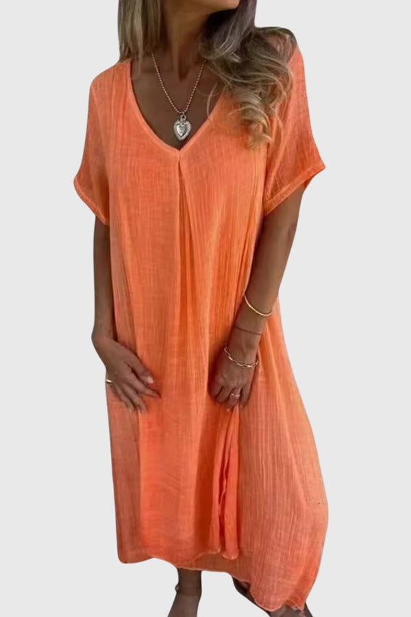 Fiona™ – Elegante vestido ligero con cuello en V