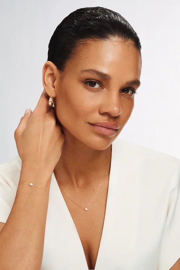 Juego de piedra moissanita Cléa | Oro