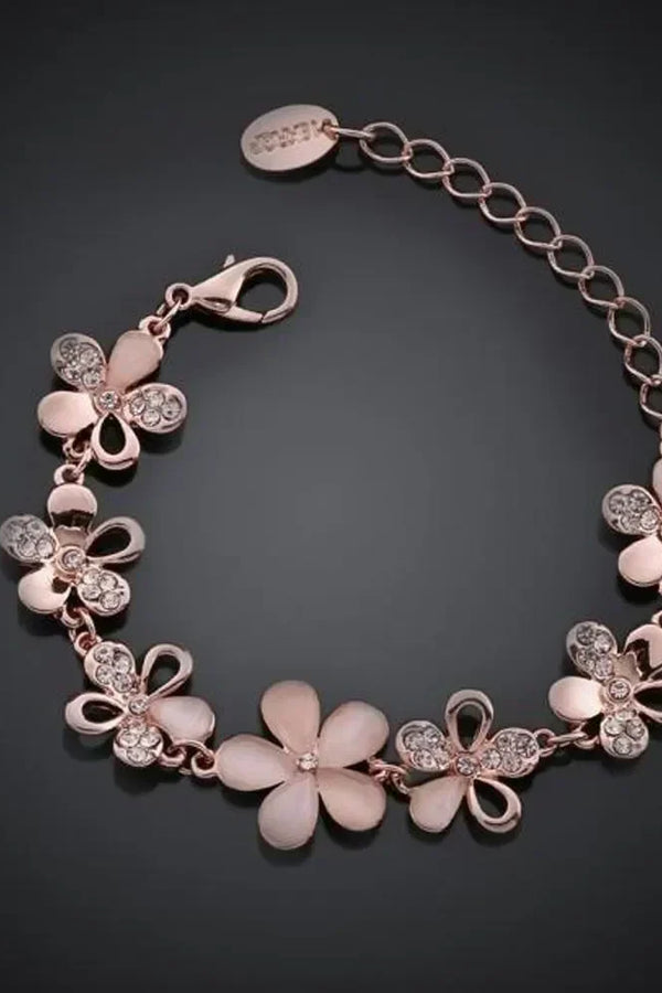 Pulsera antigua con rosas | Oro rosa