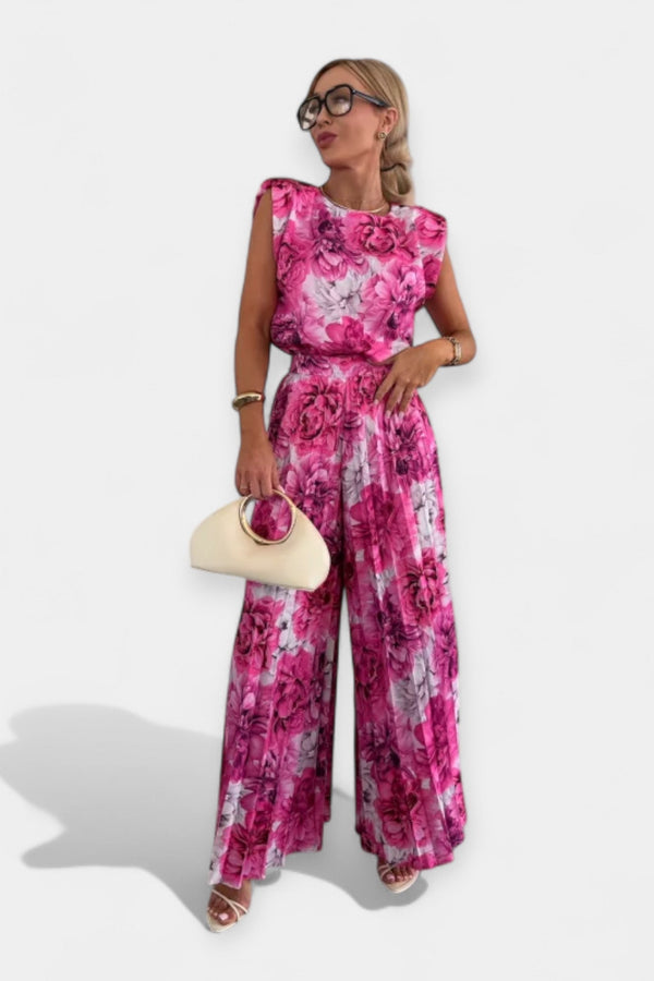 Conjunto de moda de verano con top y pantalón